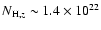 $N_{{\rm H},z} \sim 1.4\times10^{22}$