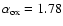 $\alpha _{\rm ox}=1.78$