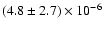 $(4.8\pm2.7)\times10^{-6}$