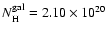 $N_{\rm H}^{\rm gal}=2.10\times 10^{20}$