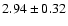 $2.94\pm0.32$