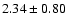 $2.34\pm0.80$