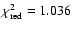 $\chi^2_{\rm red}
= 1.036$