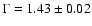 $\Gamma = 1.43\pm0.02$