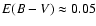 $E(B-V) \approx 0.05$