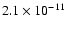 $2.1\times10^{-11}$