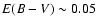 $E(B-V) \sim 0.05$