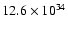 $12.6\times10^{34}$