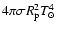 $4\pi \sigma R_{\rm p}^2T_\odot^4$