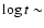 $\log t \sim$