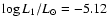 $\log L_1/L_\odot =
-5.12$
