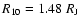 $R_{10}= 1.48~R_{\rm J}$