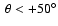 $~ \theta<+50^\circ$
