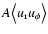 $A {
\left\langle {u_{\rm r} u_\phi} \right\rangle }$