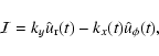 \begin{displaymath}{\cal I} = k_y {\hat u_{\rm r}}(t) - k_x(t) {\hat u_\phi}(t) ,
\end{displaymath}