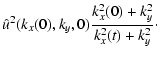 $\displaystyle {\hat u}^2(k_x(0),k_y,0){{k_x^2(0) + k_y^2} \over {k_x^2(t) +
k_y^2}}\cdot$
