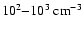 $ 10^2 {-} 10^3~{\rm cm}^{-3}$