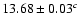 $13.68 \pm 0.03^c$