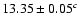$13.35 \pm 0.05^c$