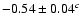 $-0.54 \pm 0.04^c$