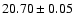 $20.70 \pm 0.05$