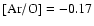 $\rm [Ar/O] = -0.17$