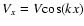 $V_x=V{\rm cos}(kx)$