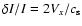 $\delta{I}/I=2V_x/c_{\rm s}$