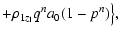 $\displaystyle +\rho_{1z_{\rm l}}q^{n}a_{0}(1-p^{n})\big\},$