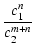 $\displaystyle \frac{c_{1}^{n}}{c_{2}^{m+n}}$