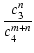 $\displaystyle \frac{c_{3}^{n}}{c_{4}^{m+n}}$