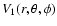 $V_{1}(r,\theta,\phi)$
