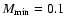 $M_{\rm min}=0.1$