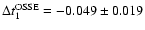 $\Delta t_1^{{\rm OSSE}}=-0.049 \pm 0.019$