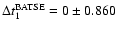 $\Delta t_1^{{\rm BATSE}}=0 \pm 0.860$