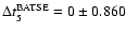 $\Delta t_5^{{\rm BATSE}}=0 \pm 0.860$