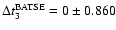$\Delta t_3^{{\rm BATSE}}=0 \pm 0.860$