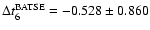 $\Delta t_6^{{\rm BATSE}}=-0.528 \pm 0.860$