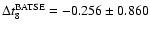 $\Delta t_8^{{\rm BATSE}}=-0.256 \pm 0.860$