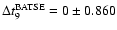 $\Delta t_9^{{\rm BATSE}}=0 \pm 0.860$