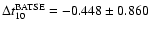 $\Delta t_{10}^{{\rm BATSE}}=-0.448 \pm 0.860$