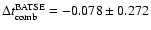 $\Delta t_{\rm comb}^{{\rm BATSE}}=-0.078 \pm 0.272$