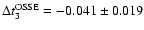 $\Delta t_3^{{\rm OSSE}}=-0.041\pm 0.019$