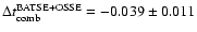 $\Delta t_{\rm comb}^{{\rm BATSE+OSSE}}=-0.039\pm 0.011$