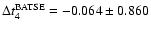 $\Delta t_4^{{\rm BATSE}}=-0.064\pm 0.860$