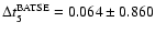 $\Delta t_5^{{\rm BATSE}}=0.064\pm 0.860$