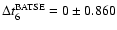 $\Delta t_6^{{\rm BATSE}}=0\pm 0.860$