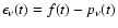 $\epsilon_{\nu}(t)=f(t)-p_{\nu}(t)$