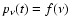 $p_{\nu}(t)=f(\nu )$