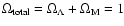 $\Omega_{\rm total} = \Omega_{\rm\Lambda} + \Omega_{\rm M} = 1$